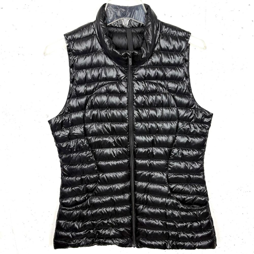 Lululemon Pack It Down Vest Shine Glyde Goose Down Sleeveless Black Size 8